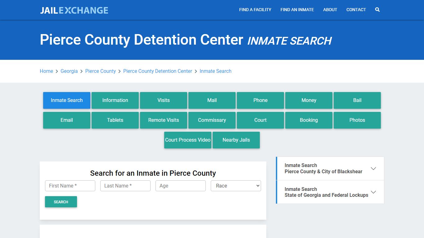 Pierce County Detention Center Inmate Search - Jail Exchange