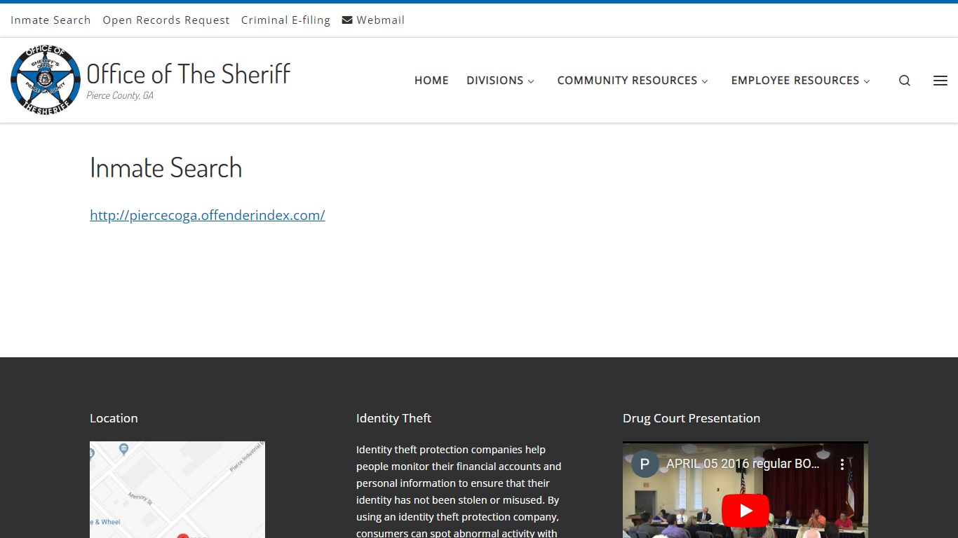 Inmate Search – Office of The Sheriff